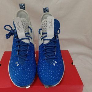 Under Armour Men's Harper 5 Low St Baseball Shoe, Royal/White/White